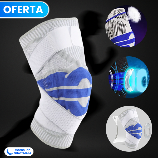Rodillera Doble Ajuste con Gel, Soporte de Resorte y Alivio del Dolor